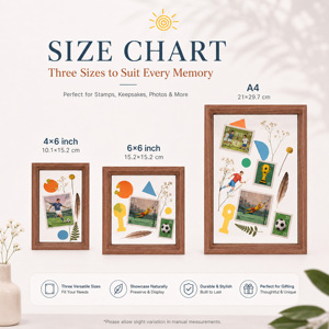 MDF Wood DIY A3 <strong>Square</strong> 6x8 Photo <strong>Frame</strong> Tabletop Wall Hanging Farmhouse Botanical Home Decor Lightweight Durable - Product Image 5