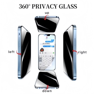 Protecteur d'écran <span class=keywords><strong>anti</strong></span>-espion pour iPhone 17 16-Couverture complète à 360 degrés avec verre trempé à haute confidentialité en aluminium - Product Image 2