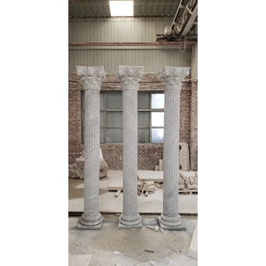 Colonnes décoratives en marbre de pierre naturelle, style colonne romaine, pour la maison, colonnes de support rondes sur mesure pour villas, bâtiments et temples - Product Image 3
