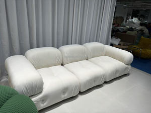 Sofá Modular de Diseño Moderno <span class=keywords><strong>Mario</strong></span> Bellini, Sofá Seccional en Forma de L de Terciopelo con Patas de Madera para Muebles de Sala de Estar - Product Image 3