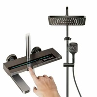 NES-CA8201 Ensemble de douche électrique en aluminium à poignée unique avec jets de pluie, de massage et de pulvérisation douce à pause, pour la vente en gros