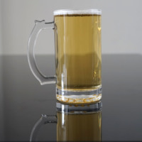 Les souvenirs en verre de pinte de forme transparente de tasse de gobelet de bière soufflés par machine de style classique peuvent