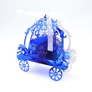 Filles <span class=keywords><strong>communion</strong></span> centres découpé au laser cendrillon anniversaire de mariage boîtes à bonbons - Product Image 2