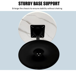 Bàn tròn/vuông nhỏ, mặt bàn đá cẩm thạch, chân kim loại, chất liệu gỗ hiện đại, dùng cho nhà bếp, quán <span class=keywords><strong>bar</strong></span>, nhà hàng, quán cà phê - Product Image 5