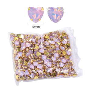 คริสตัลรูปหัวใจแบบแบน ไม่ต้องใช้ความร้อน สำหรับงาน DIY เครื่องประดับ - Product Image 4