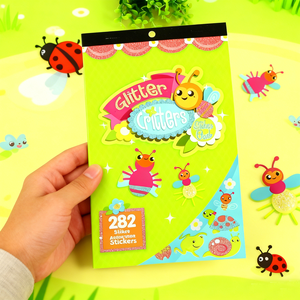 สติกเกอร์รูป<span class=keywords><strong>แมลง</strong></span>และสัตว์ 282 ชิ้น แบบมีกลิตเตอร์วิบวับ สำหรับงานประดิษฐ์เด็ก สมุดภาพ และตกแต่งงานปาร์ตี้ - Product Image 3