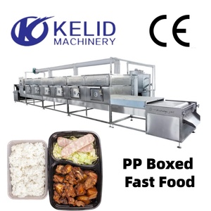 Machine de réchauffement continu pour repas en boîte PP de restauration rapide industrielle par micro-ondes, largement utilisable, adaptée aux entreprises, écoles, etc. - Product Image 1