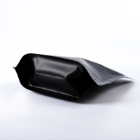 Sacs de café instantané de 8oz 12 oz 1lb avec valve et fermeture éclair et feuille d'aluminium couleur dorée semi-transparente personnalisée unique