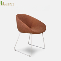 U-best Vente en gros de chaises de salle à manger en tissu haut de gamme personnalisées pour projets hôteliers, design italien, style nordique, fauteuil de salle à manger