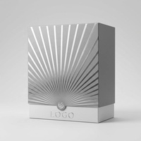 Boîtes cadeaux rigides en papier de luxe personnalisées, emballage avec ouverture magnétique à double porte, logo en feuille d'argent pour les cadeaux cosmétiques
