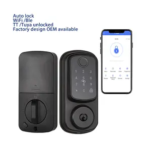 Keyless Auto Electric Fingerprint Code Smart Lock Door Alexa Deadbolt Lock Door Lock With Keypad