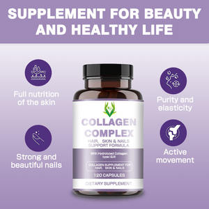 Capsules de complexe de collagène hydrolysé de marque personnalisée pour l'amélioration de la beauté du collagène pour la santé des cheveux, des ongles et des articulations - Product Image 5