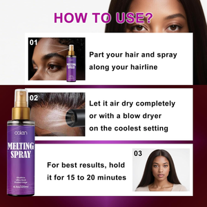 Luxfume <span class=keywords><strong>Spray</strong></span> Fixateur <span class=keywords><strong>Perruque</strong></span> Effet Fondant Tenue Forte Sans Colle Imperméable Résistant à la Transpiration Longue Durée pour Perruques - Product Image 5