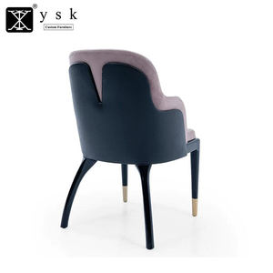 Chaise dinante de finition tapissée et tuftée par tissu arrière en bois de luxe commercial pour le DC-1755 de pièce de VIP de restaurant - Product Image 5