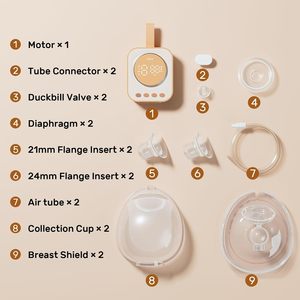 BPA Free Abnehmbare einfache Muttermilch pumpe Wiederauf ladbare Silikon milch pumpe Tragbare Milch pumpe - Product Image 5