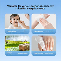 Lingettes jetables douces non parfumées pour bébés, sûres pour les mains et la bouche, écologiques, biodégradables, extra épaisses, grand format, pack économique pour la maison