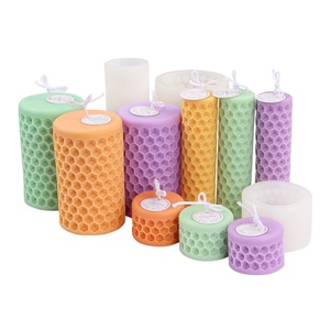 Wholesale Eco-Friendly Dishwasher Safe Pillar Silicone Resin Cylindrical Candle Mold for Home Decoration Scented Candle - Product Image 2