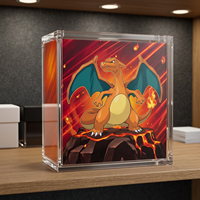 Boîte de rangement magnétique décorative pour cartes Elite Trainer Box (ETB) en acrylique poli, écologique et robuste, avec couvercle magnétique