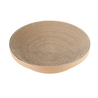 Bac à gratter rond pour chat en carton ondulé haute densité, lit à gratter résistant à l'usure, espace de repos pour chaton d'intérieur