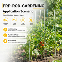 Tiges Solides en Fibre de Verre FRP GRP pour Soutien de Plantes, Piquets de Jardin pour Légumes et Fleurs, Poteaux Grimpants Haute Résistance, Bâtons Pultrudés pour Serres et Jardins