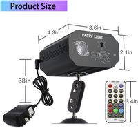 Projecteur laser LED stroboscopique pour DJ, son-activé, avec télécommande, idéal pour fêtes, bars, anniversaires, mariages et événements festifs