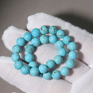 8mm natuurlijke blauwgroene <span class=keywords><strong>turquoise</strong></span> ronde edelsteen kralen voor het maken van sieraden, helende energie armband, ketting, oorbellen, DIY benodigdheden - Product Image 6