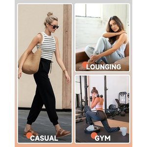 Pantalones Jogger de Cintura Alta con Cordón para Mujer |   Pantalones Deportivos Elásticos en 4 Direcciones para Yoga, Correr, Viajar y Atuendos Casuales - Product Image 4