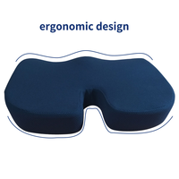 Coussin de siège orthopédique en gel rafraîchissant en mousse à mémoire de forme 100 % en forme de U pour chaise de bureau, voiture, soulagement de la pression sur le coccyx et la sciatique