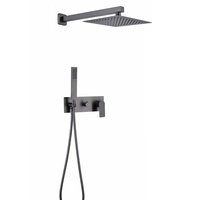 Robinet de douche mural dissimulé noir de luxe léger américain pour hôtels et maisons d'hôtes, idéal pour le commerce transfrontalier