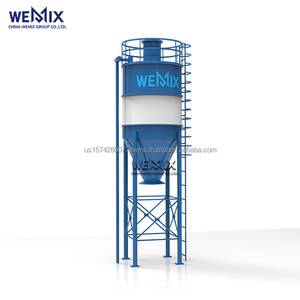 Silo de cemento entero 30T, Silo de cemento de acero al carbono Q235 para planta mezcladora de hormigón - Product Image 1