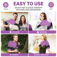 Enveloppe de thérapie chaude/froide réutilisable et flexible, compresse de compression pour les blessures de la coiffe des rotateurs, des épaules, les gonflements, la bursite, soulagement de la douleur