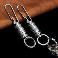 Llavero de titanio de rotación, llavero portátil para exteriores, llavero de coche EDC, herramienta de llavero sin paquete EDC