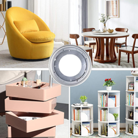 Zeitgenössisches 14-Zoll-Esstisch aus Eisen mit Lazy Susan Turntable-Dreh platte für zeitgenössisches Design in Küche und Wohnzimmer