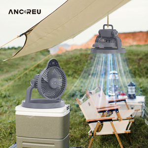 Portable Cooling Battery 10000mAh 180 Degrees Adjustable Desk <b>Fan</b> Electric Rechargeable USB Outdoor Camping <b>Fan</b> with <b>LED</b> Light - Product Image 4
