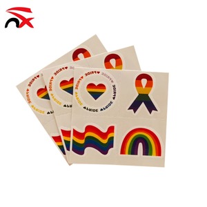 Autocollants de <span class=keywords><strong>tatouage</strong></span> arc-en-ciel pour le <span class=keywords><strong>Mois</strong></span> de la fierté, temporaires, pour événements sportifs, art corporel, décalcomanies colorées pour le visage, cadeaux promotionnels - Product Image 6
