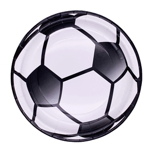 Décorations de fête sur le thème du football pour 16 invités : Assiettes plates, assiettes à dessert, gobelets, serviettes, nappe, bannière, pailles pour fournitures de fête d'anniversaire - Product Image 4