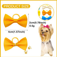 Nouveaux élastiques et bandeaux pour animaux de compagnie de couleur unie, couleur macaron, accessoires pour chats et chiens, en stock