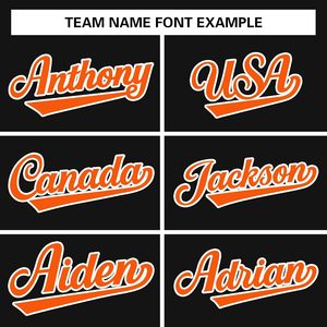 Custom Pullover Hoodie Personalized Stitched Team Name Number Men's Sweatshirt Black Orange Casual Autumn Wear - Product Image 5
