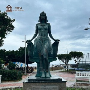 Estatua de Cleopatra de Bronce de Tamaño Real TREVI |   Escultura de la Reina Egipcia Cleopatra con Cobra para Plaza y Jardín al Aire Libre - Product Image 6