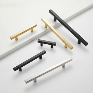 Jinjiuhui Square Tube Cabinet <b>Handle</b> 201 Stainless Steel Modern Minimalist Silver <b>Gold</b> Black <b>Wardrobe</b> Drawer Pull - Product Image 1