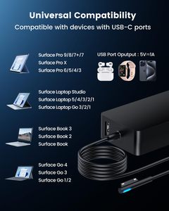 เครื่องชาร์จแบตเตอร์รี่102วัตต์สำหรับ <span class=keywords><strong>Microsoft</strong></span> <span class=keywords><strong>Surface</strong></span> LAPTOP <span class=keywords><strong>Studio</strong></span> พื้นผิวแล็ปท็อป3 4 5 Windows <span class=keywords><strong>Surface</strong></span> Pro - Product Image 3