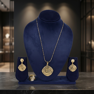Juego de Joyería de Latón Chapado en Oro de 14K, 18K, 24K al por Mayor, Diseño Tradicional, Conjunto de Joyería de Moda, Oro Joyería - Product Image 1