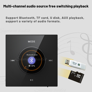 86x nền âm nhạc Máy nghe nhạc amplificador <span class=keywords><strong>Mini</strong></span> khối lượng núm Bảng điều khiển Trần Loa buletooths âm thanh âm thanh trong tường khuếch đại - Product Image 3