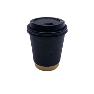 Tasse en papier de qualité alimentaire de haut rang avec couvercle pour café chaud jus froid eau pétillante à emporter - Product Image 1