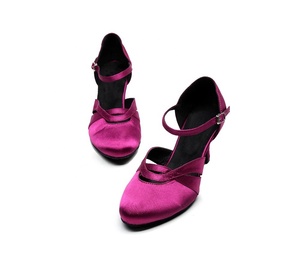 รองเท้าเต้นรำสีม่วงซาติน 1003 คู่ สำหรับผู้หญิง เต้นบอ<span class=keywords><strong>ล</strong></span>รูม <span class=keywords><strong>ล</strong></span>าติน <span class=keywords><strong>ซั</strong></span><span class=keywords><strong>ล</strong></span>ซ่า - Product Image 6