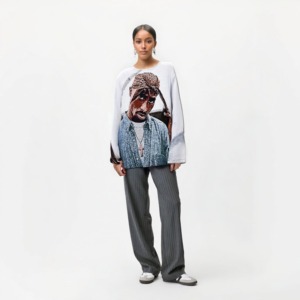 Custom Fashion Design Cotton Polyester Woven Jacquard Sweater Hip Hop <strong>Tapestry</strong> Hoodies With Low MOQ