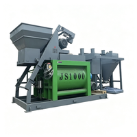 Bétonnière à double arbre à rotation forcée JS1000 |   Centrale de Béton Prête à l'Emploi Industrielle de 1000L, Machine de Malaxage