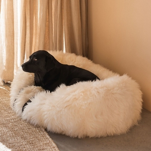 Cama de perro de algodón <span class=keywords><strong>PP</strong></span> de espuma viscoelástica suave y cómoda de felpa redonda - Product Image 3