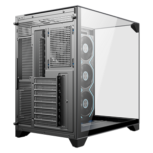 علبة كمبيوتر ESGAMING عالية الجودة بثلاثة جوانب زجاجية، هيكل SPCC لـ <span class=keywords><strong>ATX</strong></span> و Micro <span class=keywords><strong>ATX</strong></span> و ITX، علب وأبراج كمبيوتر للألعاب - Product Image 5