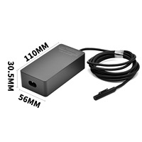 Chargeur pour ordinateur portable 102W compatible avec Microsoft Surface Pro 3 Pro 4 15V 6.33A Adaptateur secteur (connecteur magnétique)